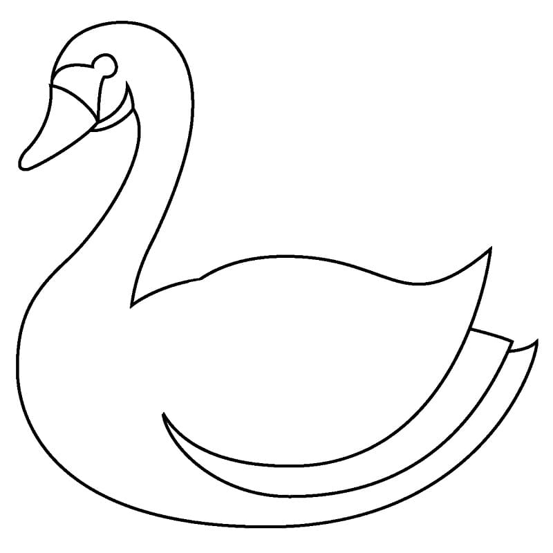 Coloriage gratuit Cygne #185210 de la collection Animaux à imprimer