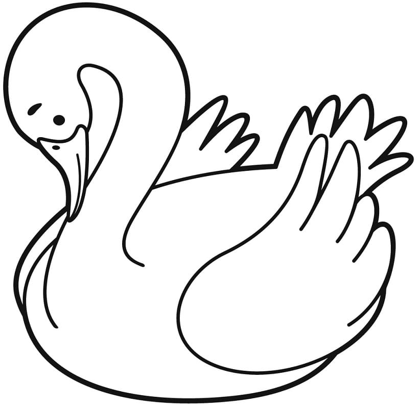 Coloriage gratuit Cygne #185214 de la collection Animaux à imprimer