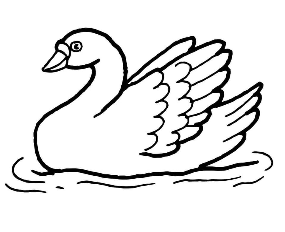 Coloriage gratuit Cygne #185223 de la collection Animaux à imprimer