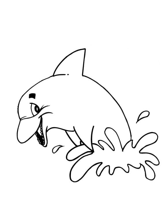 Dessin Dauphin #182727 à colorier de la série Animaux, gratuit à télécharger et imprimer