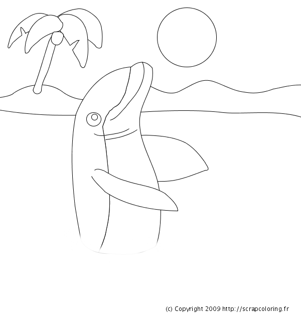 Dessin à colorier: Dauphin (Animaux) #5133 - Coloriages à Imprimer Gratuits