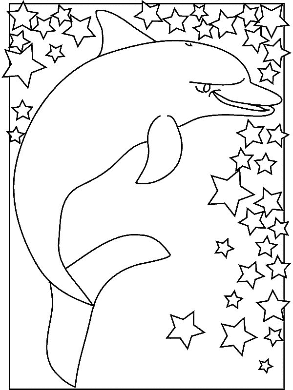 Dessin à colorier: Dauphin (Animaux) #5136 - Coloriages à Imprimer Gratuits