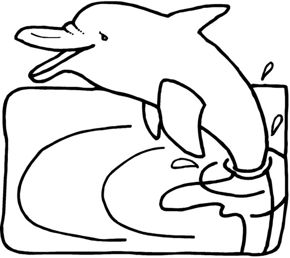 Dessin à colorier: Dauphin (Animaux) #5144 - Coloriages à Imprimer Gratuits