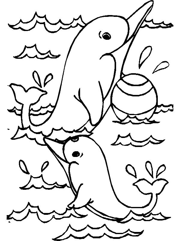 Dessin à colorier: Dauphin (Animaux) #5150 - Coloriages à Imprimer Gratuits