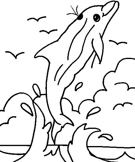 Dessin à colorier: Dauphin (Animaux) #5199 - Coloriages à Imprimer Gratuits