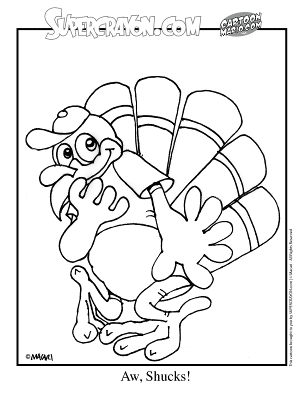 Dessin à colorier: Dinde (Animaux) #5346 - Coloriages à Imprimer Gratuits