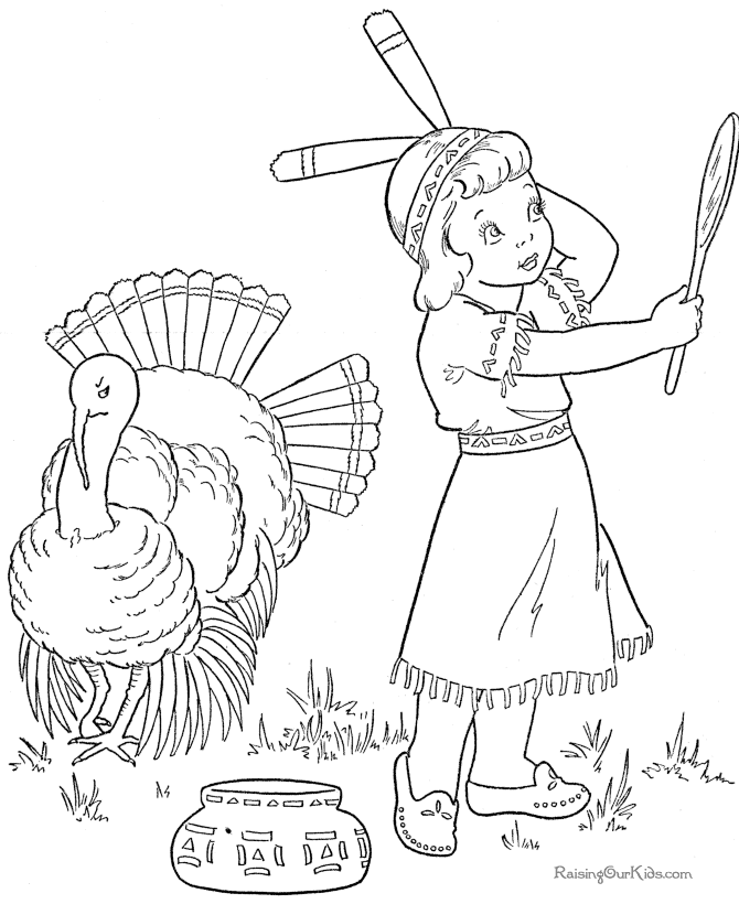 Dessin à colorier: Dinde (Animaux) #5374 - Coloriages à Imprimer Gratuits