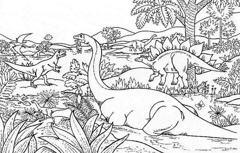 Dessin à colorier: Dinosaure (Animaux) #5495 - Coloriages à Imprimer Gratuits