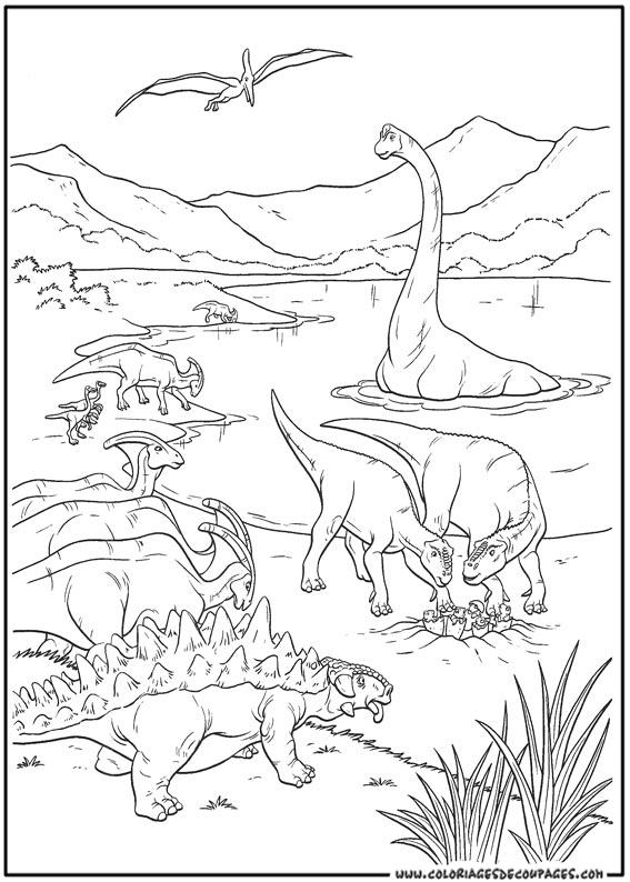 Dessin à colorier: Dinosaure (Animaux) #5522 - Coloriages à Imprimer Gratuits