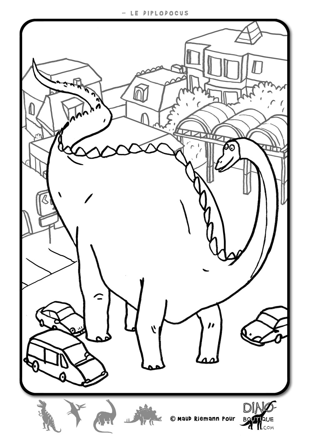 Dessin à colorier: Dinosaure (Animaux) #5564 - Coloriages à Imprimer Gratuits