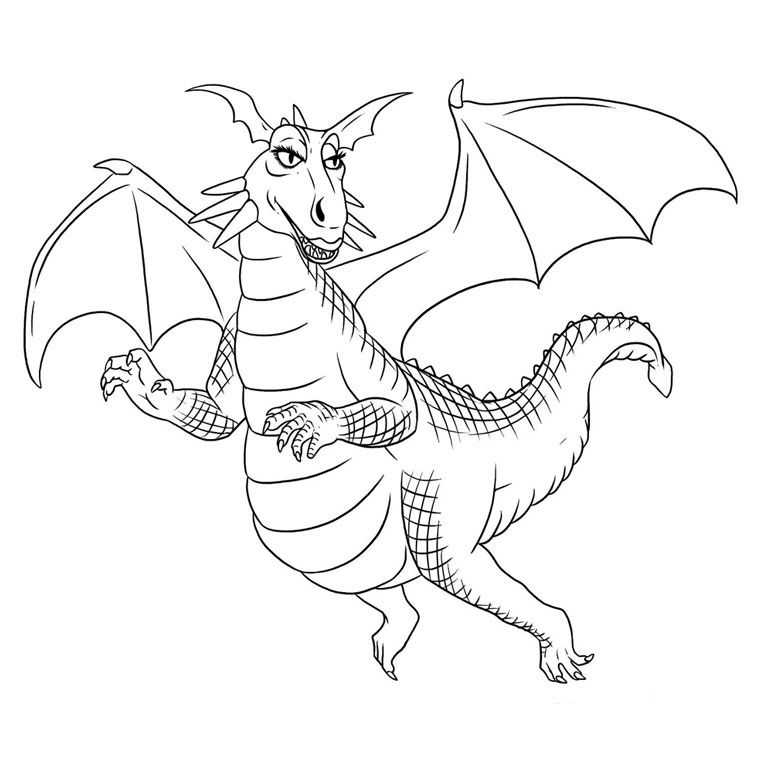 Dessin à colorier: Dragon (Animaux) #5754 - Coloriages à Imprimer Gratuits