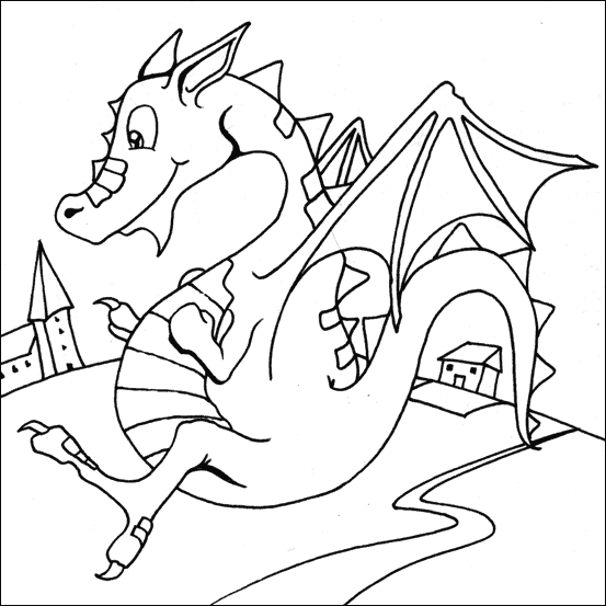 Dessin à colorier: Dragon (Animaux) #5804 - Coloriages à Imprimer Gratuits