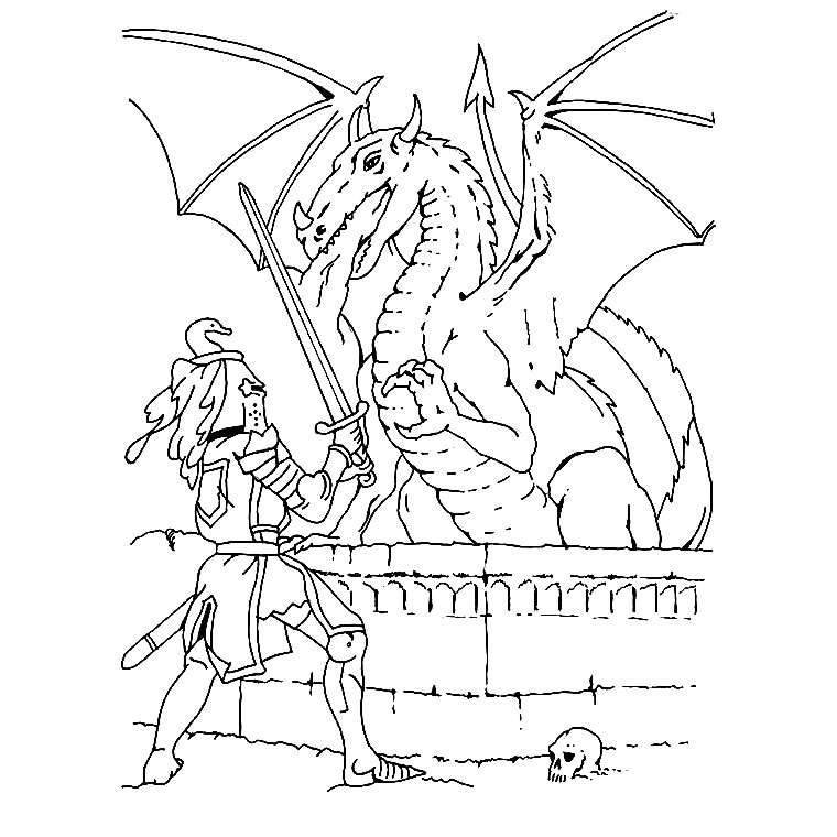 Dessin à colorier: Dragon (Animaux) #5818 - Coloriages à Imprimer Gratuits