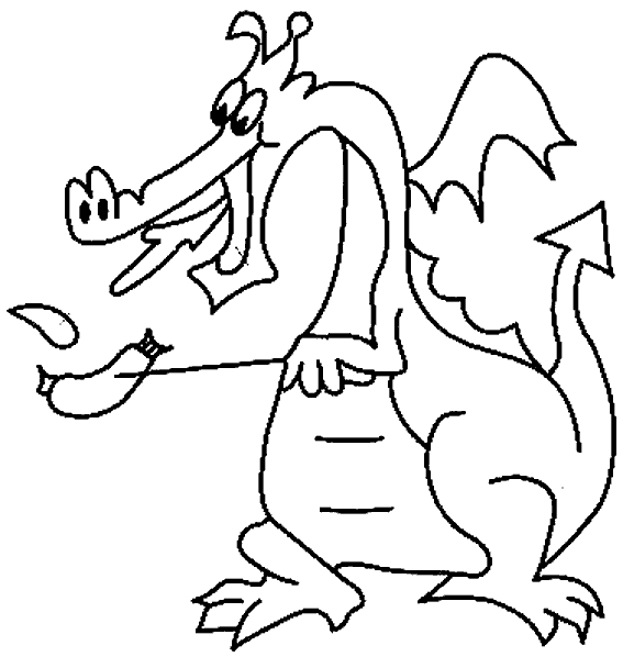 Dessin à colorier: Dragon (Animaux) #5823 - Coloriages à Imprimer Gratuits