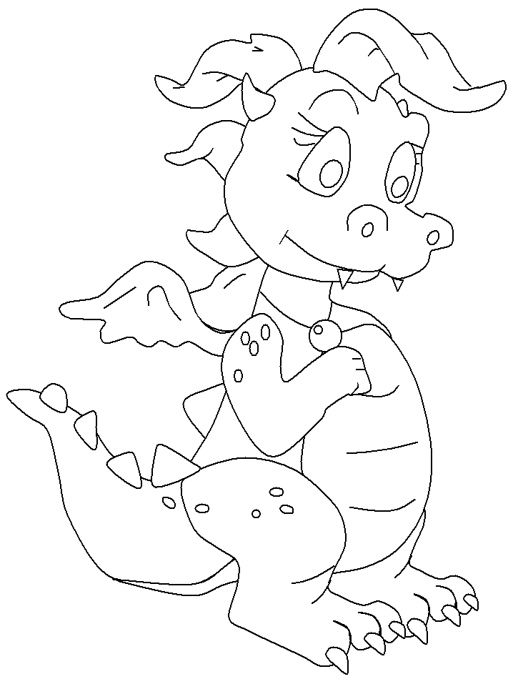 Dessin à colorier: Dragon (Animaux) #5840 - Coloriages à Imprimer Gratuits