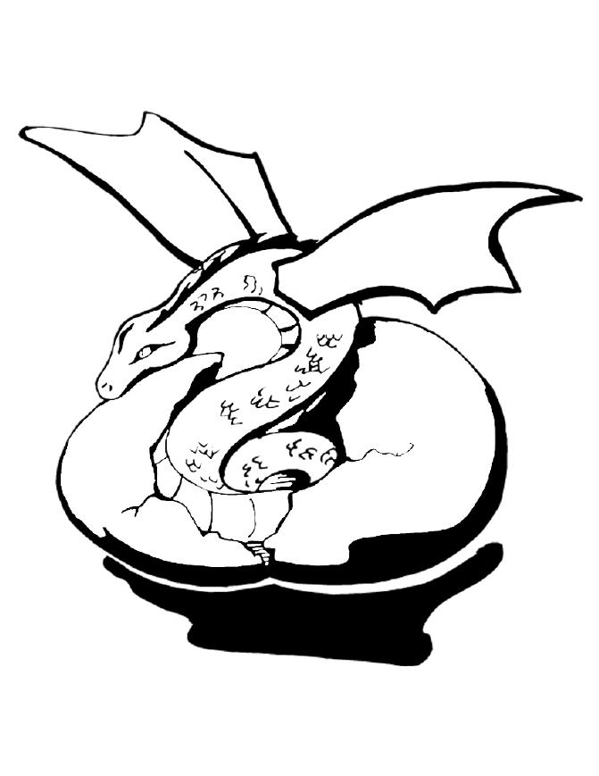 Dessin à colorier: Dragon (Animaux) #5851 - Coloriages à Imprimer Gratuits