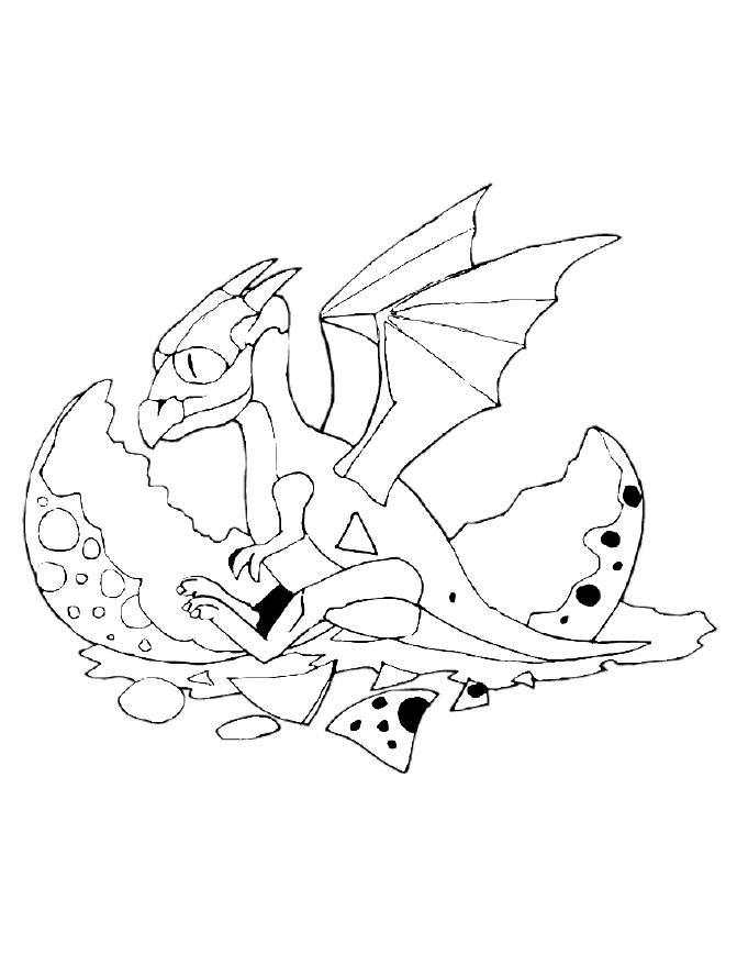 Dessin à colorier: Dragon (Animaux) #5852 - Coloriages à Imprimer Gratuits