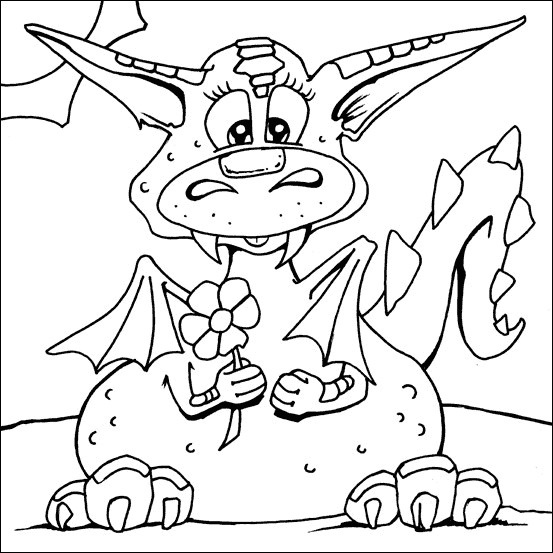 Dessin à colorier: Dragon (Animaux) #5858 - Coloriages à Imprimer Gratuits