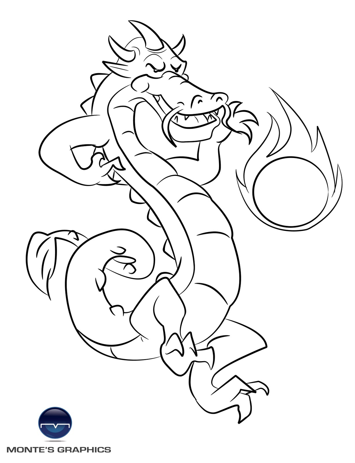 Dessin à colorier: Dragon (Animaux) #5883 - Coloriages à Imprimer Gratuits