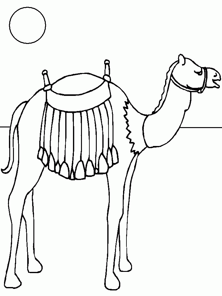 Dessin à colorier: Dromadaire (Animaux) #6021 - Coloriages à Imprimer Gratuits