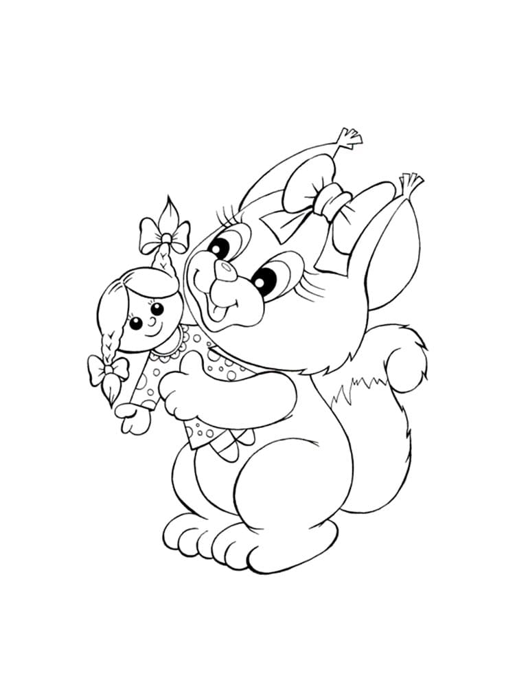 Coloriage gratuit Écureuil #177463 de la collection Animaux à imprimer