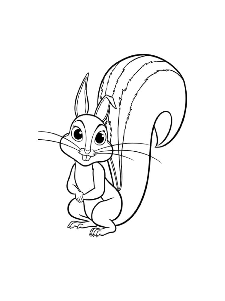Coloriage gratuit Écureuil #177478 de la collection Animaux à imprimer