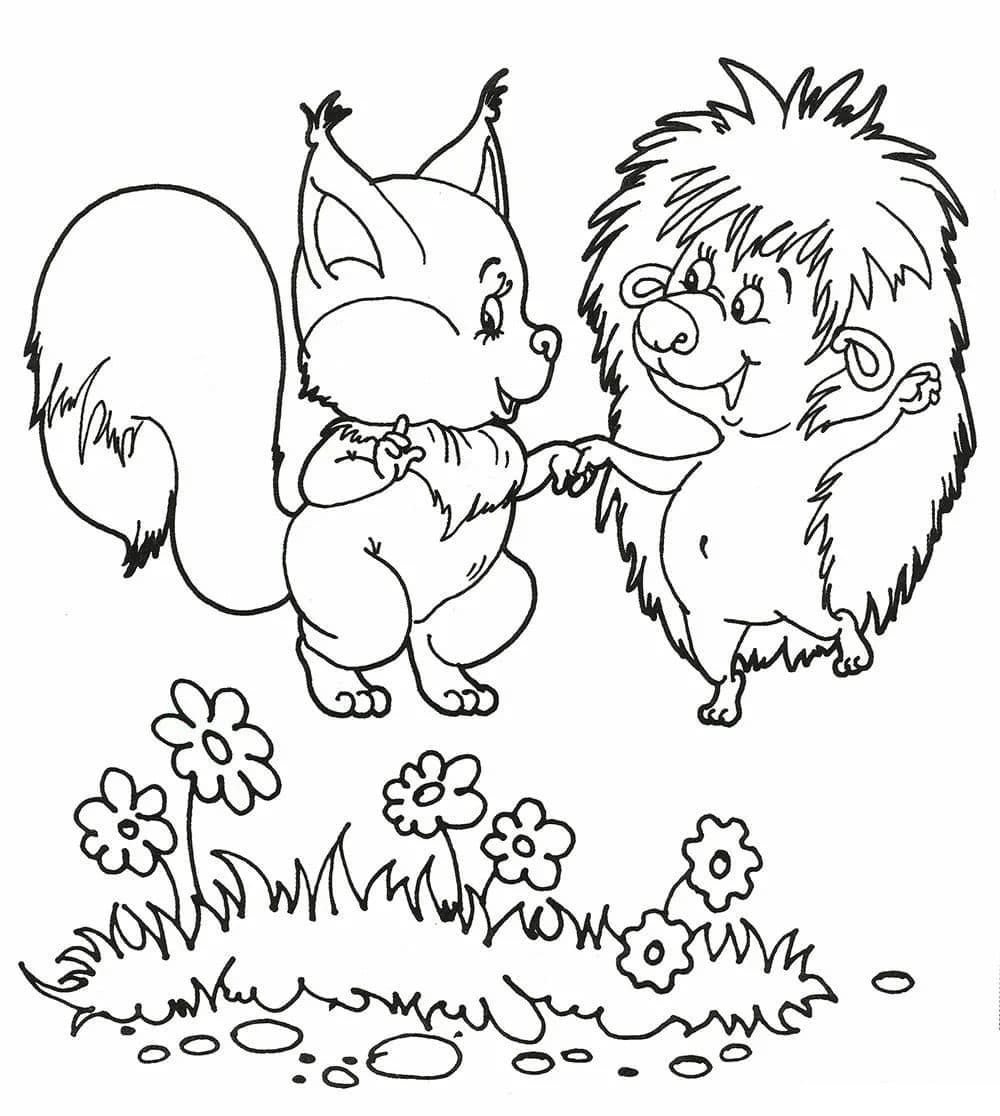 Coloriage gratuit Écureuil #216968 de la collection Animaux à imprimer