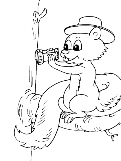 Dessin à colorier: Écureuil (Animaux) #6168 - Coloriages à Imprimer Gratuits