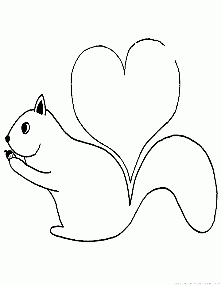 Dessin à colorier: Écureuil (Animaux) #6230 - Coloriages à Imprimer Gratuits