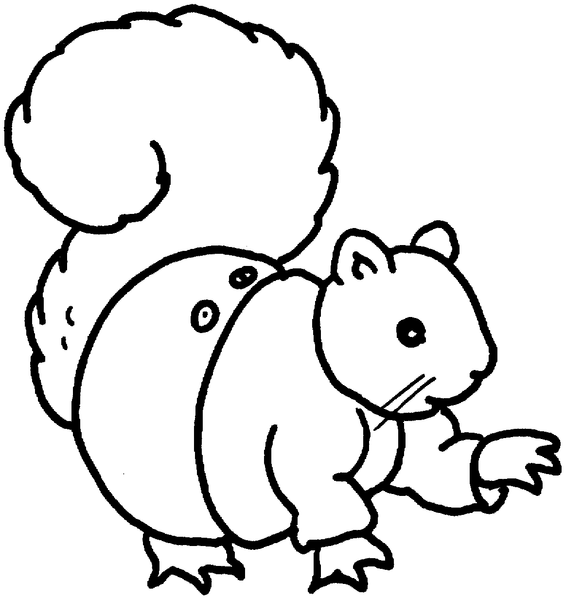 Dessin à colorier: Écureuil (Animaux) #6234 - Coloriages à Imprimer Gratuits
