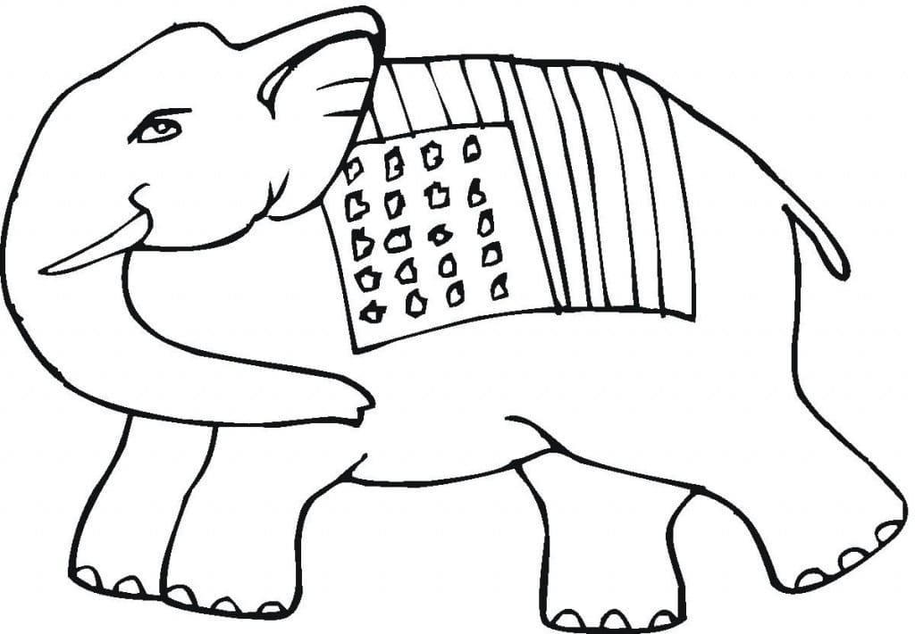 Coloriage gratuit Éléphant #175071 de la collection Animaux à imprimer