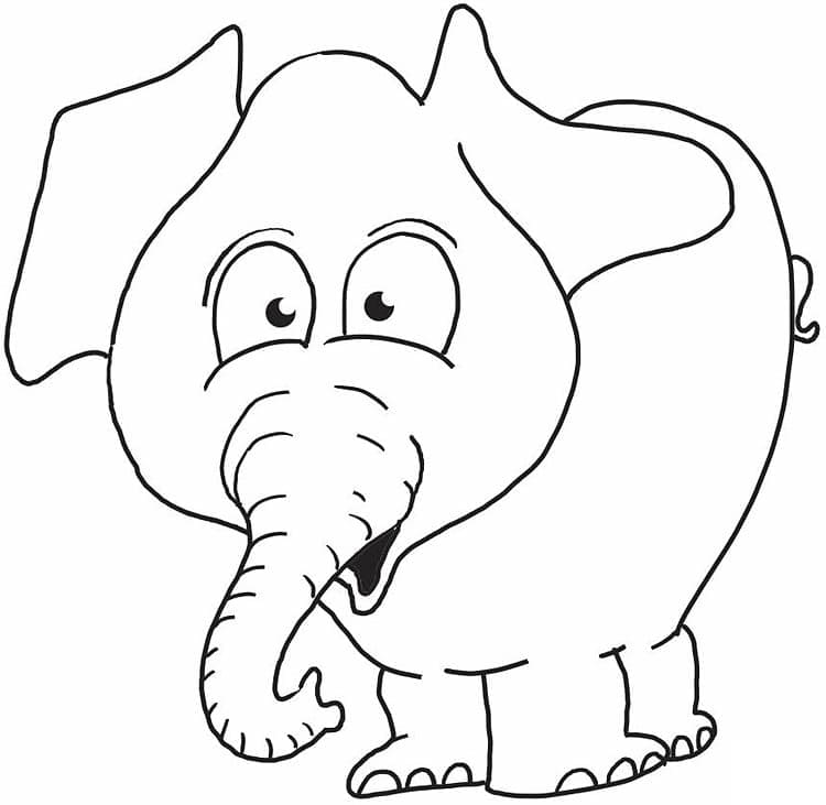 Coloriage à imprimer Éléphant #216853 de la série Animaux, gratuit pour enfants et adultes