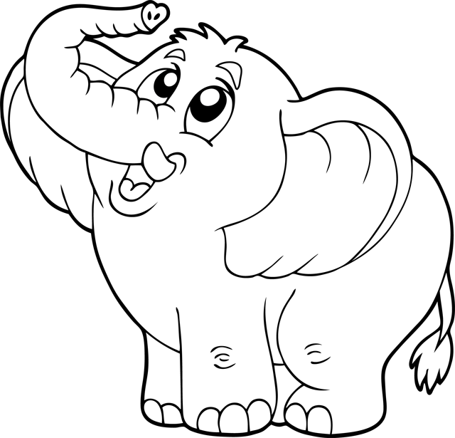 Dessin à colorier: Éléphant (Animaux) #6296 - Coloriages à Imprimer Gratuits