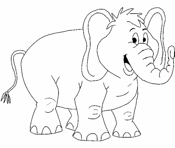 Dessin à colorier: Éléphant (Animaux) #6304 - Coloriages à Imprimer Gratuits