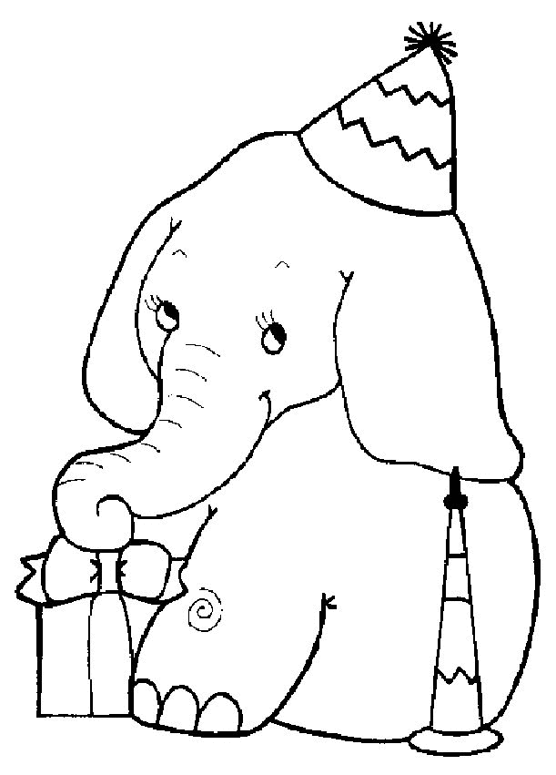 Dessin à colorier: Éléphant (Animaux) #6313 - Coloriages à Imprimer Gratuits