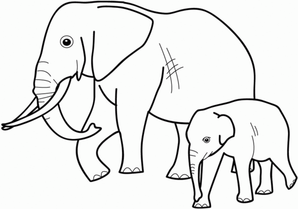 Dessin à colorier: Éléphant (Animaux) #6322 - Coloriages à Imprimer Gratuits