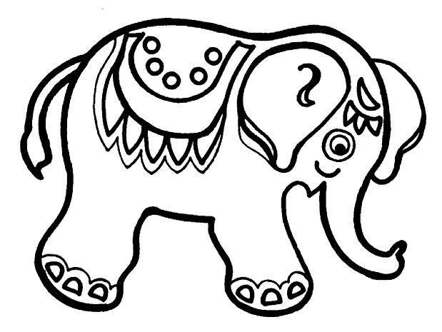 Dessin à colorier: Éléphant (Animaux) #6323 - Coloriages à Imprimer Gratuits