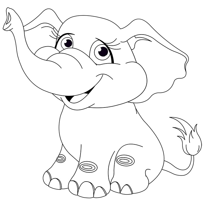 Dessin à colorier: Éléphant (Animaux) #6324 - Coloriages à Imprimer Gratuits