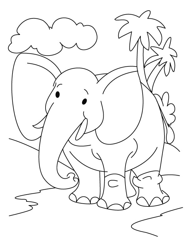 Dessin à colorier: Éléphant (Animaux) #6329 - Coloriages à Imprimer Gratuits