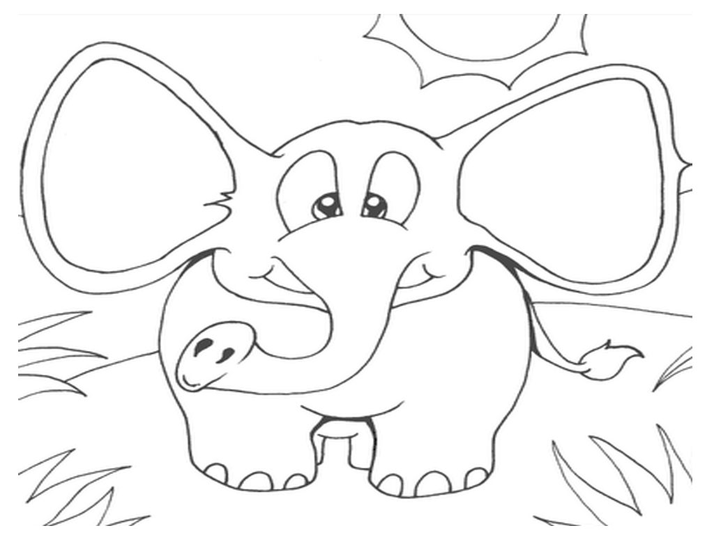 Dessin à colorier: Éléphant (Animaux) #6330 - Coloriages à Imprimer Gratuits
