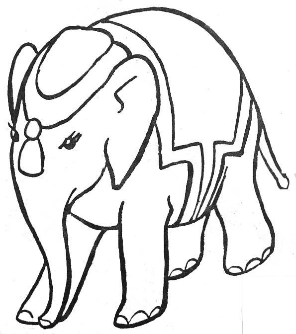 Dessin à colorier: Éléphant (Animaux) #6338 - Coloriages à Imprimer Gratuits