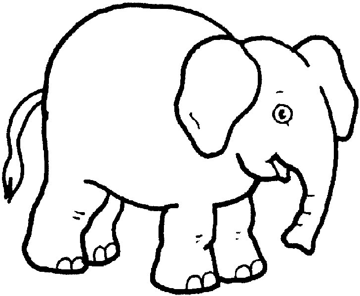 Dessin à colorier: Éléphant (Animaux) #6346 - Coloriages à Imprimer Gratuits