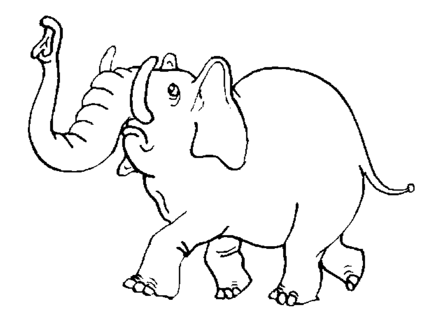 Dessin à colorier: Éléphant (Animaux) #6356 - Coloriages à Imprimer Gratuits