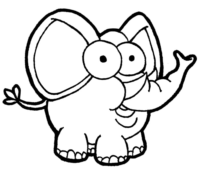 Dessin à colorier: Éléphant (Animaux) #6372 - Coloriages à Imprimer Gratuits