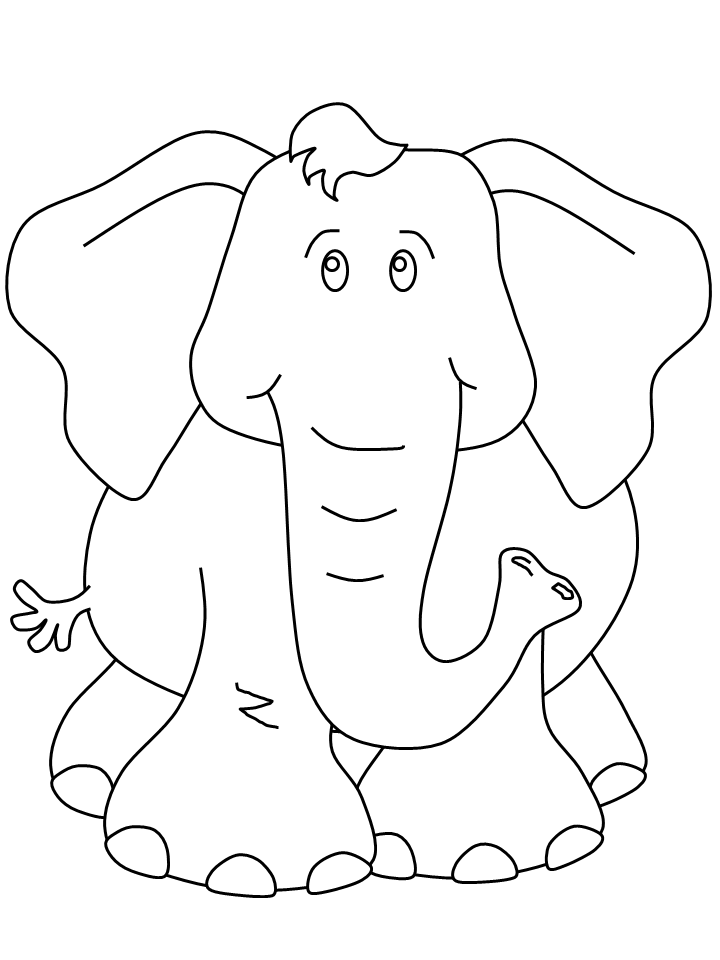 Dessin à colorier: Éléphant (Animaux) #6385 - Coloriages à Imprimer Gratuits