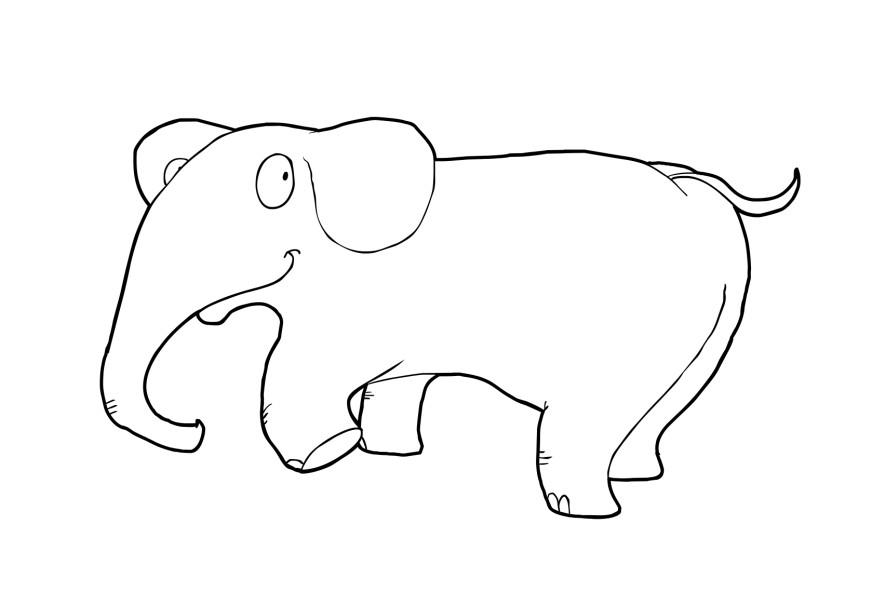 Dessin à colorier: Éléphant (Animaux) #6390 - Coloriages à Imprimer Gratuits