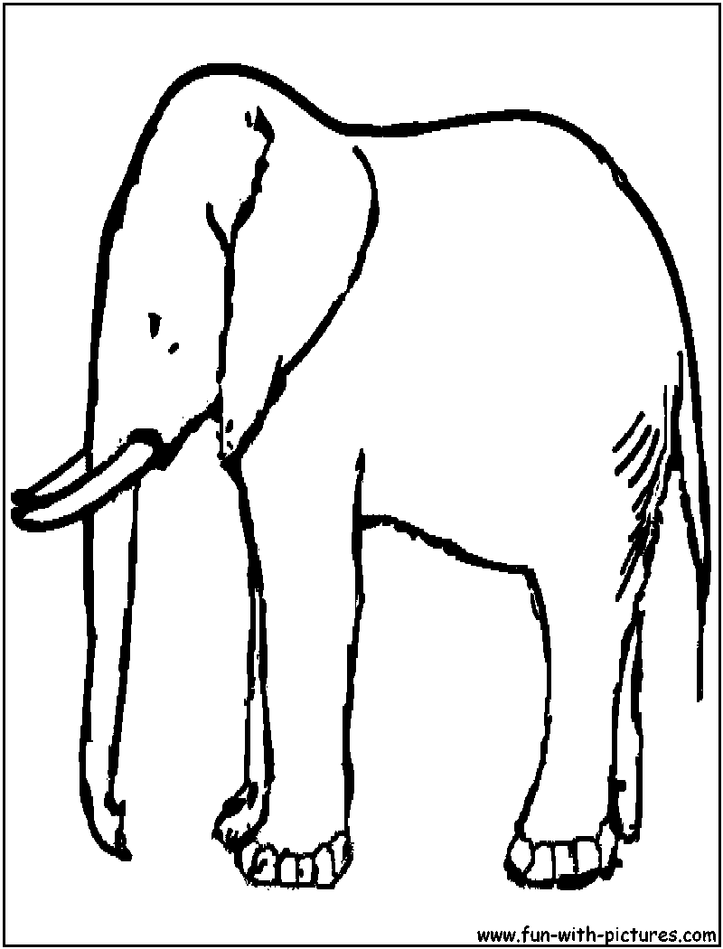 Dessin à colorier: Éléphant (Animaux) #6394 - Coloriages à Imprimer Gratuits