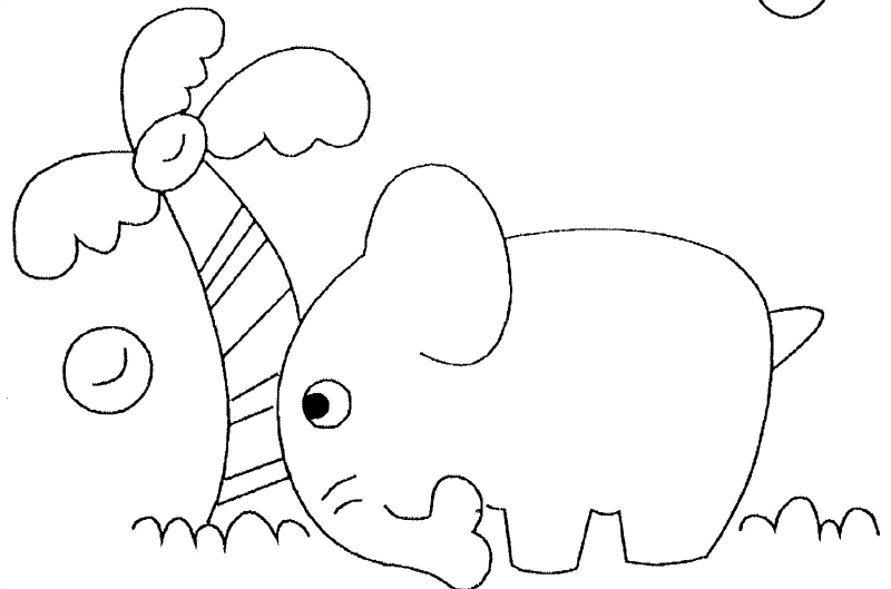 Dessin à colorier: Éléphant (Animaux) #6399 - Coloriages à Imprimer Gratuits