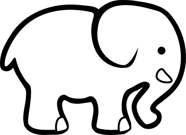 Dessin à colorier: Éléphant (Animaux) #6408 - Coloriages à Imprimer Gratuits