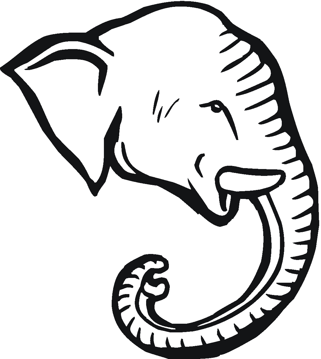 Dessin à colorier: Éléphant (Animaux) #6410 - Coloriages à Imprimer Gratuits